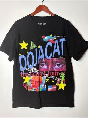 Doja Cat Official The Scarlet Tour Merch Date Back Meme T-Shirt size M